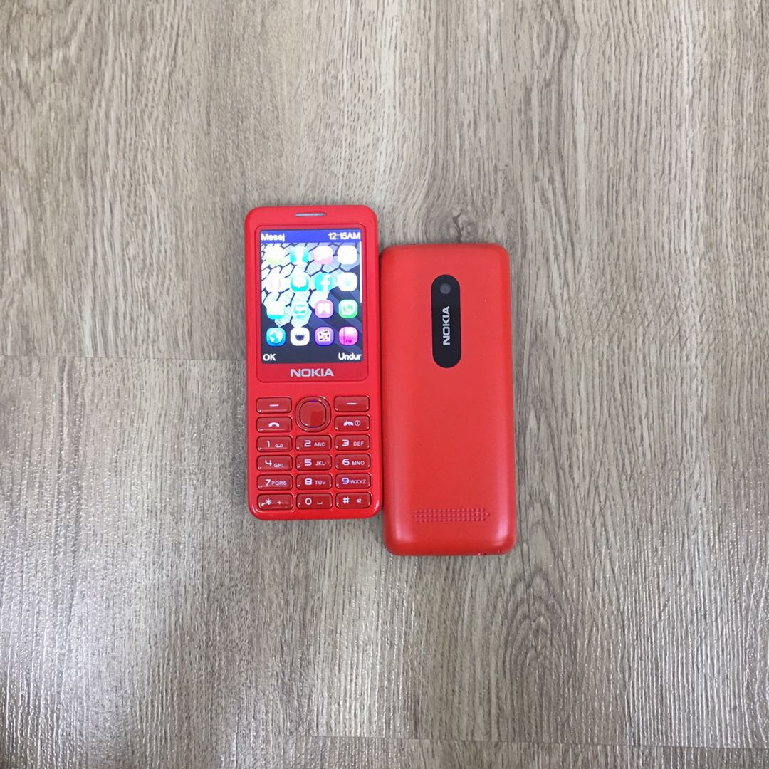 (RED)Nokia 206 DUAL SIM IMPORT REFURBISHED(Ready Stock)